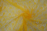 Raschel Lace Polyester Fabric - Floral Sheer Lace, 58/60" Width (1 Yard)