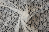 Raschel Lace Polyester Fabric - Floral Sheer Lace, 58/60" Width (1 Yard)