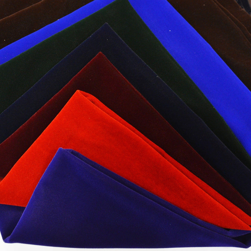 Triple Velvet Acetate Nylon Fabric - Multiple Colors, 44/45" Width (1 Yard)