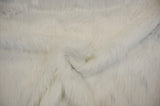 White Faux Fur 2" Pile Acrylic Polyester Fabric - White Solid, 58/60" Width (Yards)