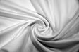 Japanese Matte Satin Peau De Soie Polyester Fabric - White Solid, 58/60" Width (1 Yard)