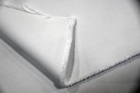 Japanese Matte Satin Peau De Soie Polyester Fabric - White Solid, 58/60" Width (1 Yard)