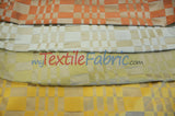Faux Dupioni Polyester Fabric - Plaid, 54" Width (By The Yard)
