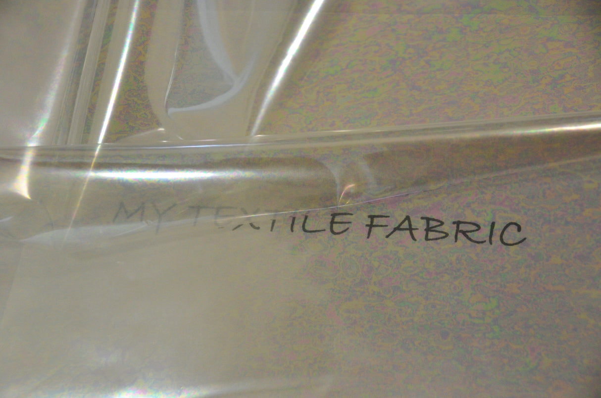 Iridescent Transparent TPU Fabric - Holographic Rainbow, 54" Width (Yards)