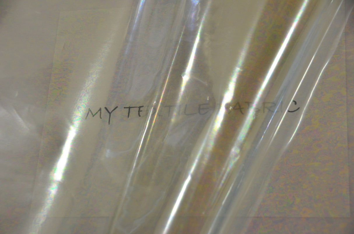 Iridescent Transparent TPU Fabric - Holographic Rainbow, 54" Width (Yards)
