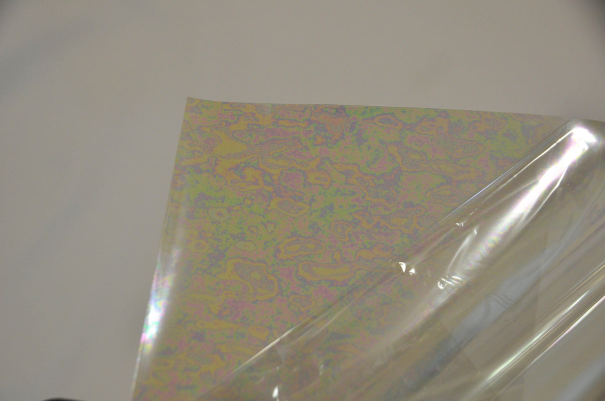 Iridescent Transparent TPU Fabric - Holographic Rainbow, 54" Width (Yards)