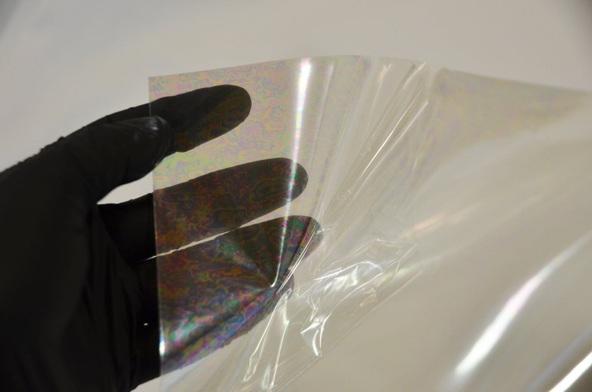 Iridescent Transparent TPU Fabric - Holographic Rainbow, 54" Width (Yards)