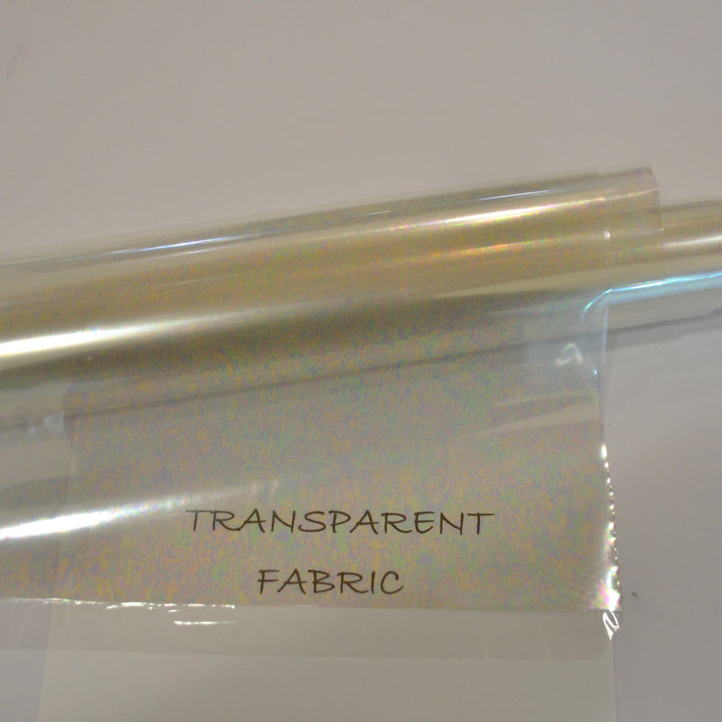 Iridescent Transparent TPU Fabric - Holographic Rainbow, 54" Width (Yards)