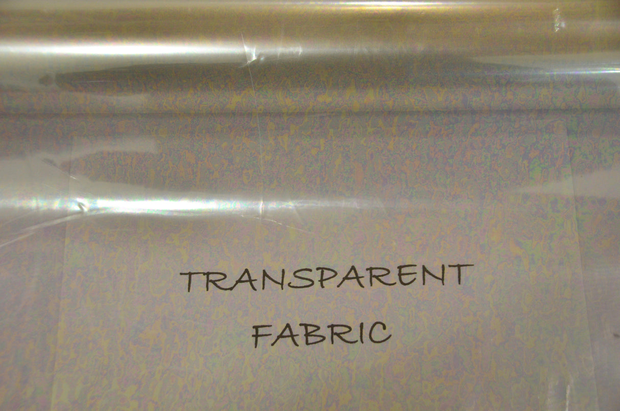 Iridescent Transparent TPU Fabric - Holographic Rainbow, 54" Width (Yards)