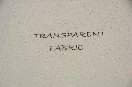 Transparent Glitter TPU Fabric - Holographic Rainbow, Waterproof, 54" Width (Yards)