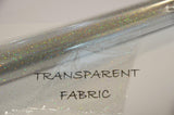 Transparent Glitter TPU Fabric - Holographic Rainbow, Waterproof, 54" Width (Yards)