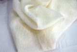 IFR Crush Sheer Voile Polyester Fabric - White, Ivory, Champagne, 108" Width (1 Yard)