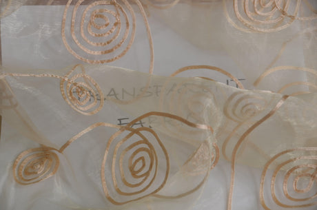 Donatello Organza Embroidery Fabric - Embroidered Floral Sheer, 54" Width, Multiple Colors (1 Yard)
