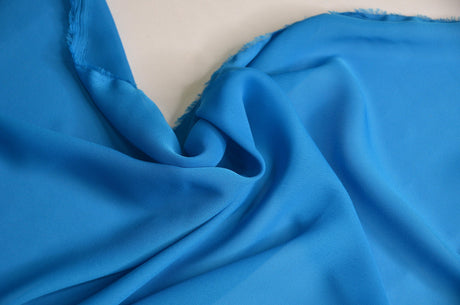 Double Georgette 100 Percent Polyester Fabric - Sheer Crepe Texture, 60" Width, Multiple Colors (1 Yard)