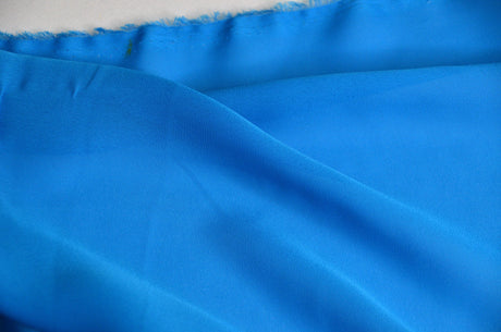 Double Georgette 100 Percent Polyester Fabric - Sheer Crepe Texture, 60" Width, Multiple Colors (1 Yard)