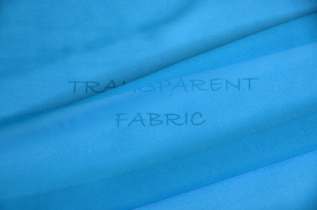 Double Georgette 100 Percent Polyester Fabric - Sheer Crepe Texture, 60" Width, Multiple Colors (1 Yard)
