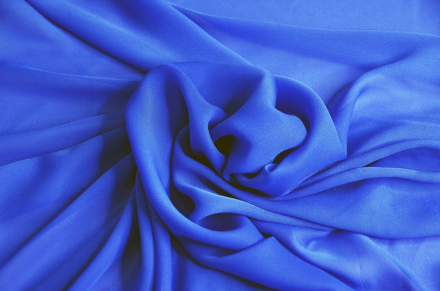 Double Georgette 100 Percent Polyester Fabric - Sheer Crepe Texture, 60" Width, Multiple Colors (1 Yard)