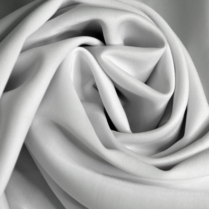 Double Knit Techno Polyester Spandex Fabric - Sublimation White, 240 GSM, 60" Wide (1 Yard)