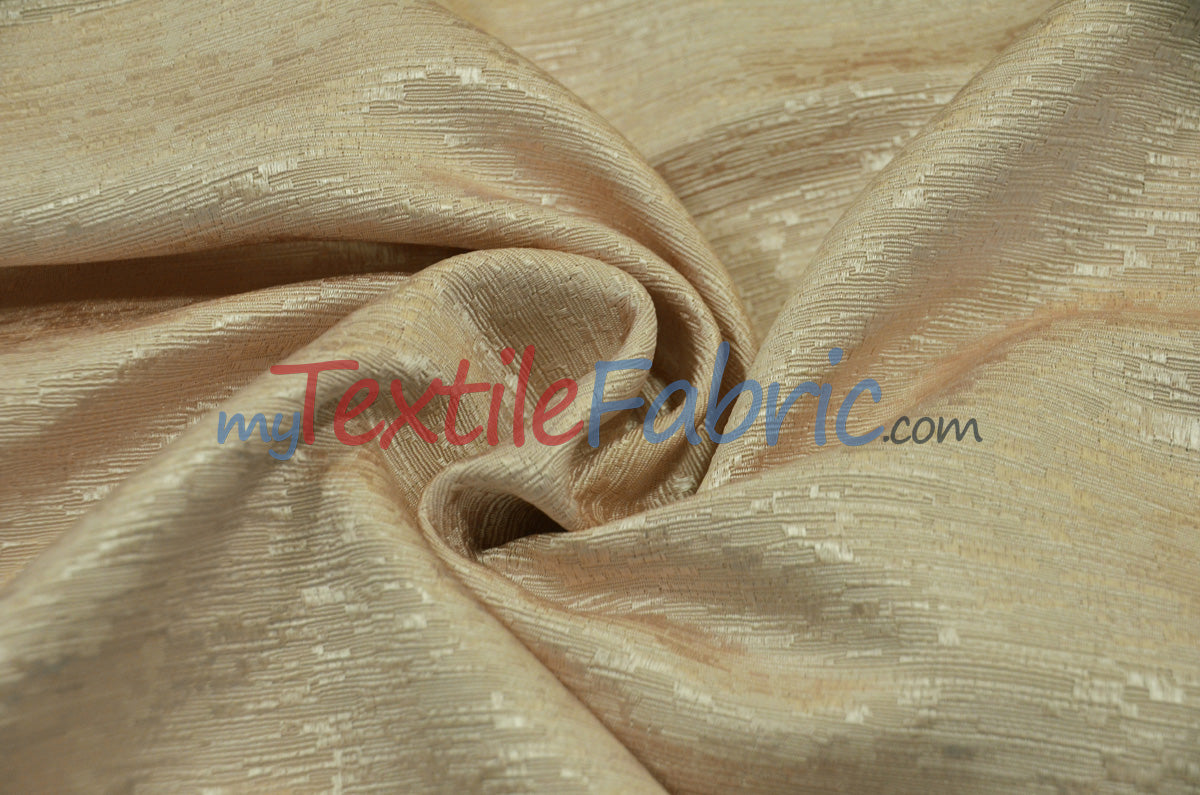 Luxury Jacquard Polyester Fabric - Solid Textured, 58/60" Width, Multiple Colors (1 Yard)