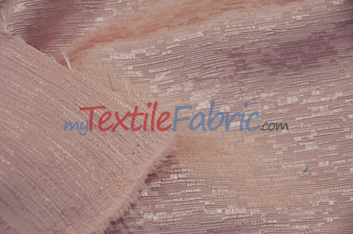 Luxury Jacquard Polyester Fabric - Solid Textured, 58/60" Width, Multiple Colors (1 Yard)