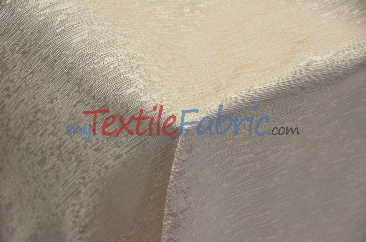 Luxury Jacquard Polyester Fabric - Solid Textured, 58/60" Width, Multiple Colors (1 Yard)
