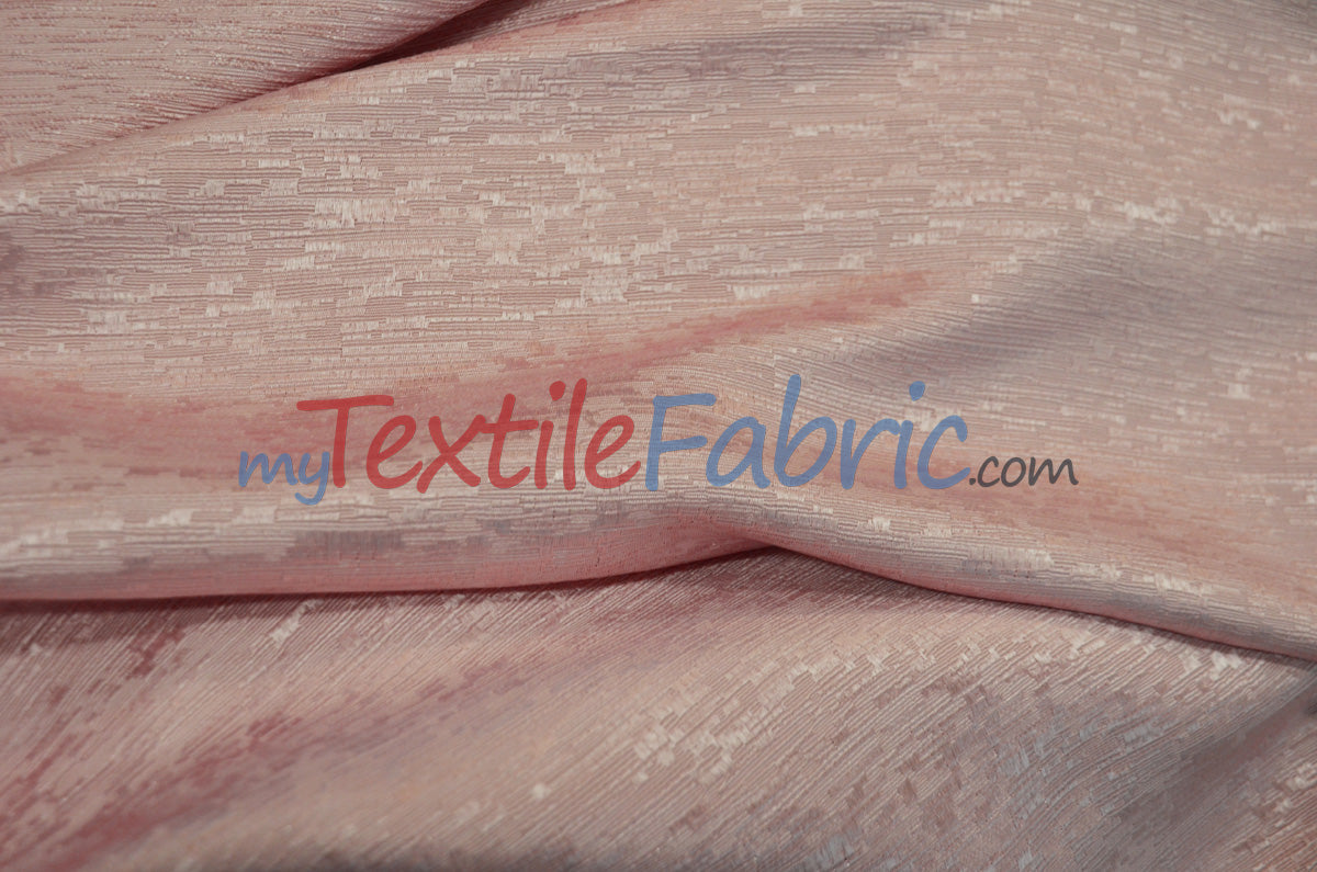 Luxury Jacquard Polyester Fabric - Solid Textured, 58/60" Width, Multiple Colors (1 Yard)