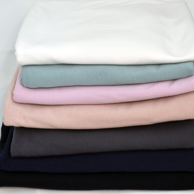 100% Washed Cotton Jersey Fabric - Solid, 68/70" Width (1 Yard)