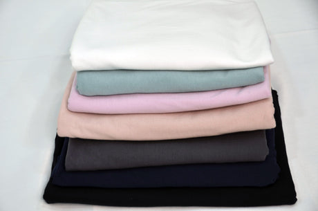100% Washed Cotton Jersey Fabric - Solid, 68/70" Width (1 Yard)
