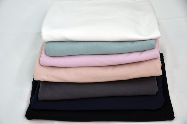 100% Washed Cotton Jersey Fabric - Solid, 68/70" Width (1 Yard)