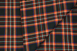 Irish Black Tartan Poly Rayon Fabric - Black And Red Plaid Checker, 60" Wide (1 Yard)