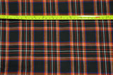 Irish Black Tartan Poly Rayon Fabric - Black And Red Plaid Checker, 60" Wide (1 Yard)