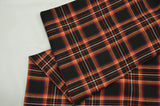 Irish Black Tartan Poly Rayon Fabric - Black And Red Plaid Checker, 60" Wide (1 Yard)