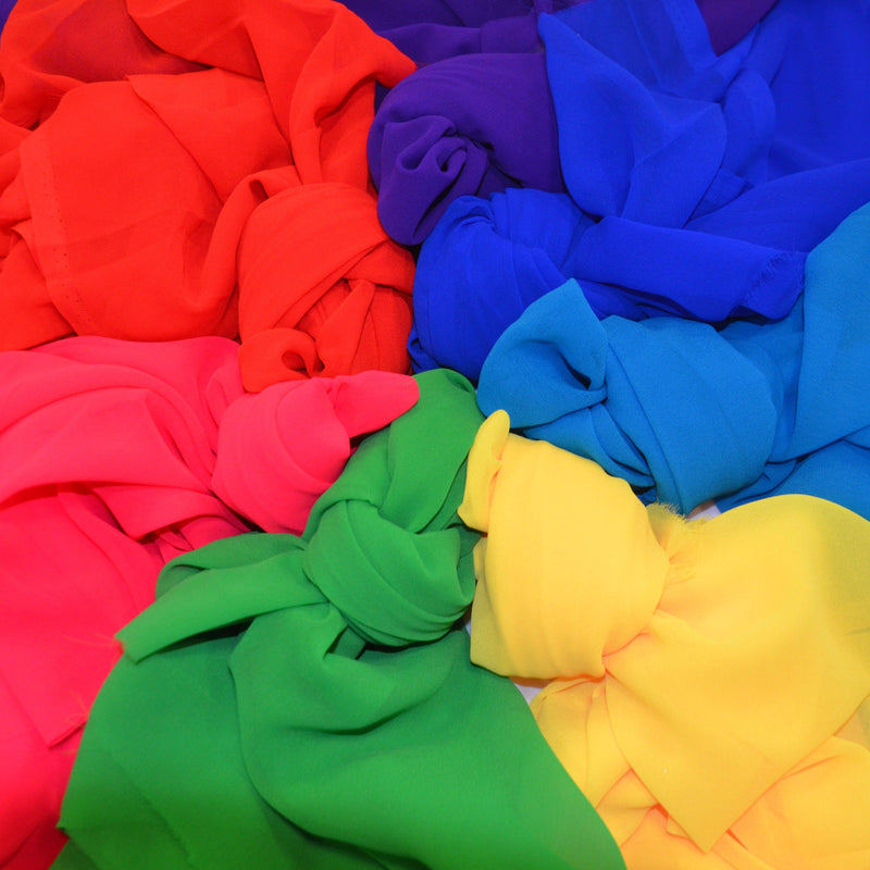 Silky Chiffon 100 Percent Polyester Fabric - Sheer, Super Soft, Flowy, 42/43" Width (1 Yard)