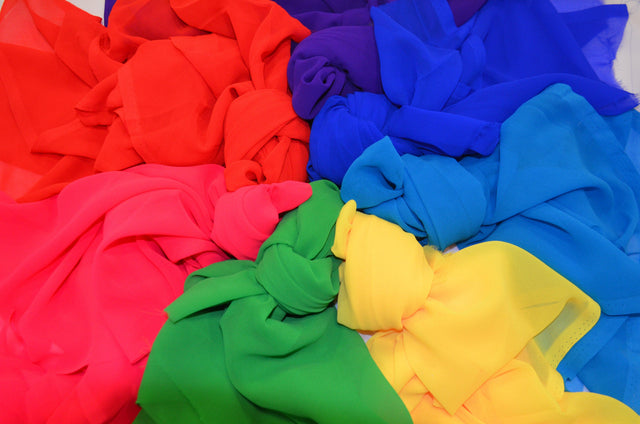 Silky Chiffon 100 Percent Polyester Fabric - Sheer, Super Soft, Flowy, 42/43" Width (1 Yard)