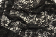 Black Heavy Scalloped Lace Polyester Fabric - Double Sided Scalloped, Black, 58/60" Width (Yards)