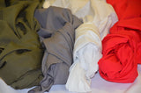 100% Cotton Poplin Broadcloth Fabric - White, Red, Charcoal, Olive, 60" Wide (1 Yard)