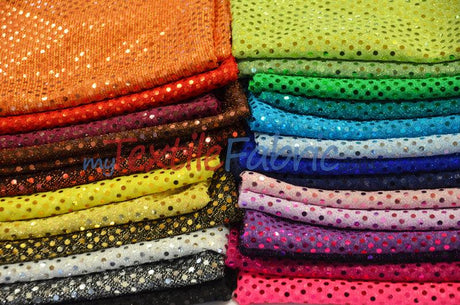 Confetti Dot Sequins Polyester Fabric - 3Mm Sequins, 45" Width (1 Yard)