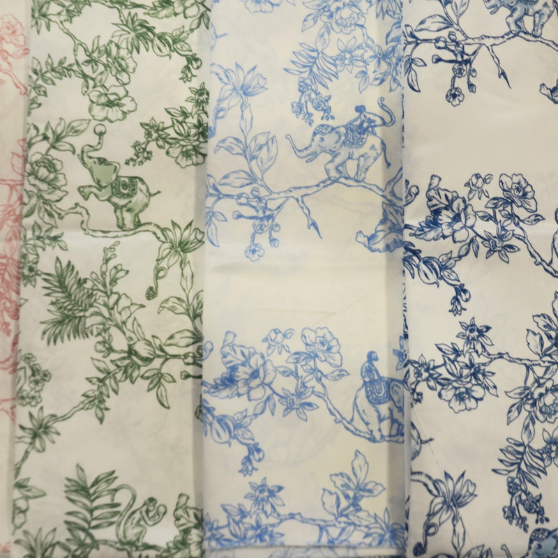 Ben Toile Polyester Fabric - French Toile Print, 58/60" Width, 4 Colors (1 Yard)
