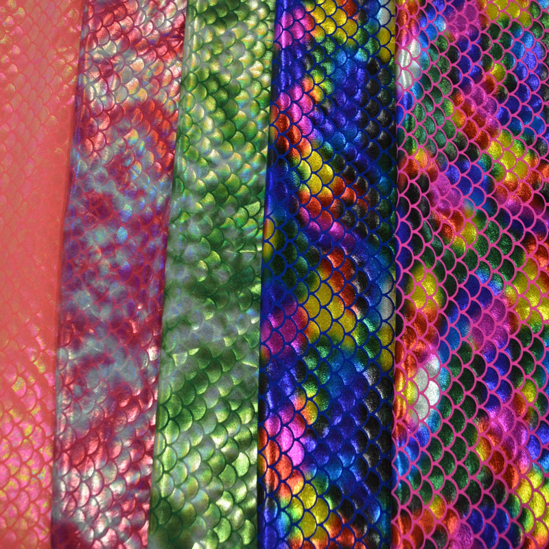 Paradise Mermaid Hologram Spandex Fabric - Multiple Colors, 58/60" Width (1 Yard)