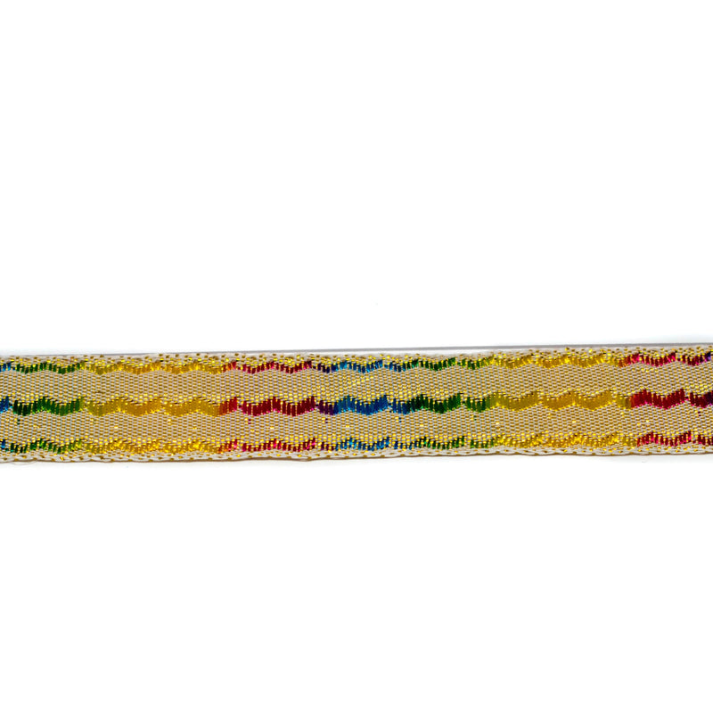 Gimp Trim Metallic Rainbow Gold 3/4"