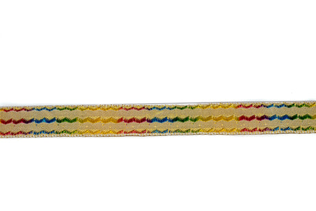 Gimp Trim Metallic Rainbow Gold 3/4"