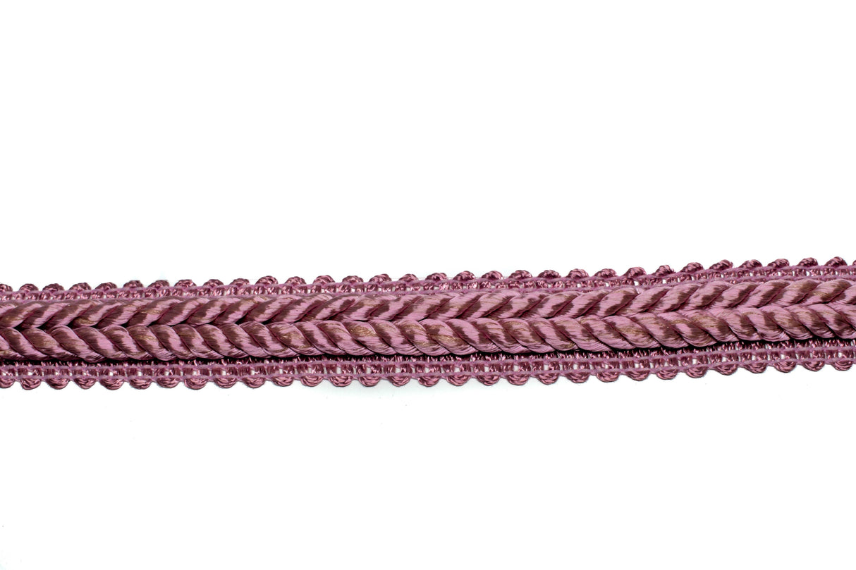Gimp Trim Mauve Pink Braided 1/2"