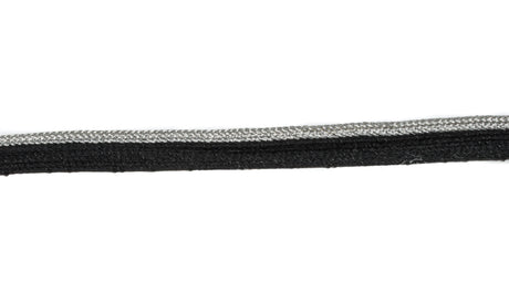 Metallic Piping Trim Black Silver 0.50"