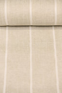 1 Yard Linen Novelty Herringbone Yarn Dyed Stripe Fabric Softened Color Snow 54" Width