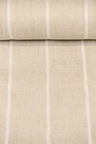 1 Yard Snow White Herringbone Stripe Linen Soft Home Decor Fabric 54" Width