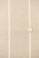 1 Yard Linen Novelty Herringbone Yarn Dyed Stripe Fabric Softened Color Snow 54" Width