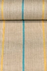 1 Yard Linen Novelty Herringbone Yarn Dyed Stripe Fabric Softened Color Spa 54" Width