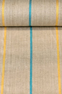 1 yarda de lino color spa sereno en rayas de espiga, tela natural para costura, ancho de 54"