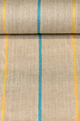 1 Yard Serene Spa Herringbone Stripe Linen Natural Sewing Fabric 54" Width