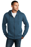 Sudadera con capucha y cremallera completa de forro polar District® Perfect Weight®